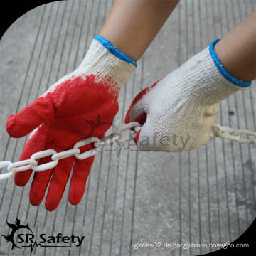 SRSAFETY 10G Gauge strickte glatte Latex Handschuhe / billigste Latex Handschuhe / Hand glvoes